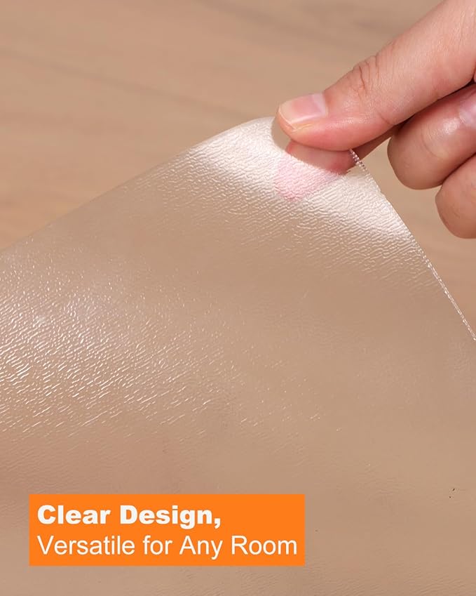 Small Clear Area Mat, 2'×3' PVC Waterproof Hard Floor Mat for Under Refrigerator