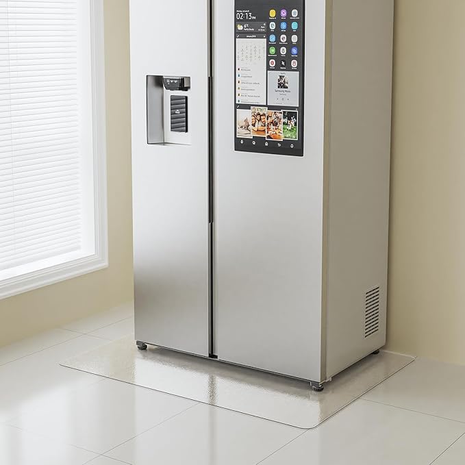 Small Clear Area Mat, 2'×3' PVC Waterproof Hard Floor Mat for Under Refrigerator