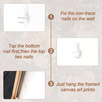 Aurlan Dark Moody Boho Wildflowers Wall Art Set(16"x24"), 3 Pieces Vintage Mid Century Modern Floral Framed Canvas Artwork, Large French Penoy Botanical Wall Decor for Office Bedroom Living Room