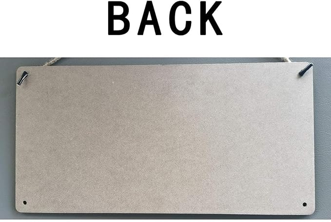 Personalized Wood Board Hanging Door Sign, Custom Welcome Sign Add Your Design, Customized Wall Plaque for Porch, Wall, House, Garden, Yard, Home, Farmhouse, Decor Hanging 11.8x7.8 inch