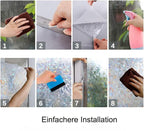 Volcanics Privacy Film Static Clings Vinyl 3D Decals Stickers Rainbow Film for Glass Door Heat Control Anti UV 35.4 x 78.7 Inches