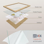 VCK 14x22 Picture Frame Set of 3 - Oak, Natural Solid Wood Poster Frames, Wall Gallery Frame