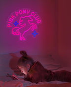 AceList Pink Pony Club Neon Sign for Wall Decor, Dimmable LED Unicorn Cowgirl Neon Lights For Bedroom, Bar, Birthday Party Decorations,Vibes Neon Wall Sign. Girl Aesthetic Gift