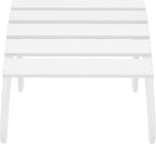 WestinTrends Outdoor Ottoman, Patio Adirondack Ottoman Foot Rest, All Weather Poly Lumber Folding Foot Stool for Adirondack Chair, Widely Used for Outside Porch Pool Lawn Backyard, White