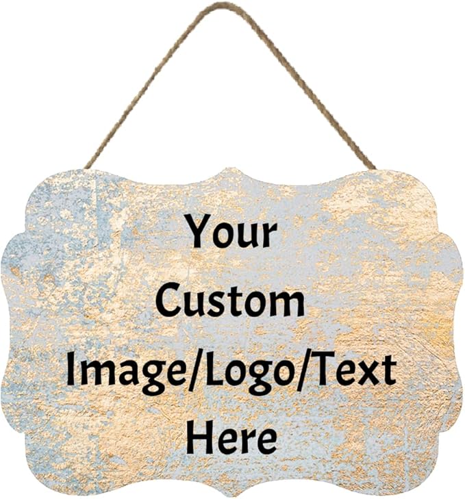 Personalized Custom Wooden Signs with Any Text Name for Home Door Man Cave Bar Family Farmhouse Decorative Home Kitchen Rustic Wall Decor