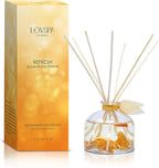 LOVSPA Reed Diffuser Set, Refresh Sicilian Blood Orange Scented Oil Diffuser with Sticks, Home Fragrance Accessories for Bathroom Shelf Decor, Aroma Diffusers for Home or Office Desk, USA Made