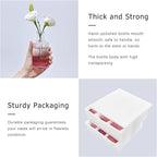 12Pcs Glass Bud Vase Set, Small Flower Vase for Centerpieces, Pink Bud Vases in Bulk, Mini Vintage Vase for Rustic Wedding Decorations