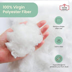 Trendy Home 20x20 100% Natural Cotton Throw Pillow Insert(Set of 2), Bed and Couch Pillows Stuffer Hypoallergenic, Decorative Home Outdoor Sofa Pillow Filler (Cotton, 2 Pack)