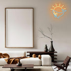 Whale Neon Sign for Wall Decor Ocean Neon Light Sunrise Sunset LED Neon Sign Colorful Led Neon Light for Bedroom Living Room Shop Decoration