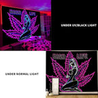 ADDWel Blacklight Tapestry for Bedroom, Tapestry Glow In The Dark, UV Reactive Black Light Posters Wall Hanging for Bedroom Dorm Living Room Backdrop Decor