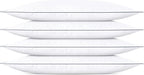 SILUI Extra Flat Soft Thin Pillows Standard Size Set of 4 Pack Bed Pillow with Down Alternative Fill for Side Back Stomach Sleepers, 20x26 Inches, White