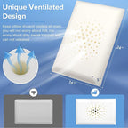 Memory Foam Pilllows for Sleeping, Soft Contour Pillow for Pain Relief, Bed Pillow for Side Back Stomach Sleepers，Cooling Pillow with Removable and Washable Cover, White