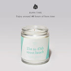 Literie Miami Inspired Scented Candle: 21st to 45th Street Beach - Coconut & Salt Water Scent, 7.5oz, 40 Hour Burn, Vegan Soy & Coconut Blend Candle for Home Decor, Gift for Women & Men