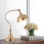 Vintage French Gold Desk Lamp Decorative Table Lamp for Home Office Living Room Bedroom Desk Light, Rustic Industrial Farmhouse Antique Library Study Desk Lamp E26 LED Bulb Included