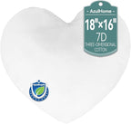 Throw Pillow Inserts, Heart Pillow Insert for Mother's Day, Lightweight Soft Fillers for Sofa, Bed, and Home Décor, Outdoor Pillow Insert