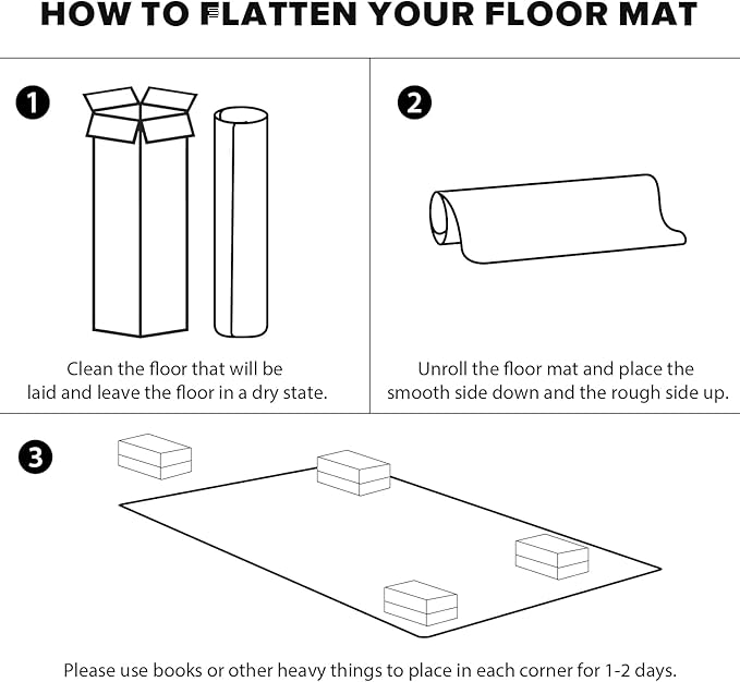 Floor Mats for Home, 5'×7' Clear Area Rug for Dining Room, Durable Non-Slip Hard Floor Living Room Rug, PVC Waterproof Rolling Chair Protector for Kitchen, Bedroom, High Traffic Areas