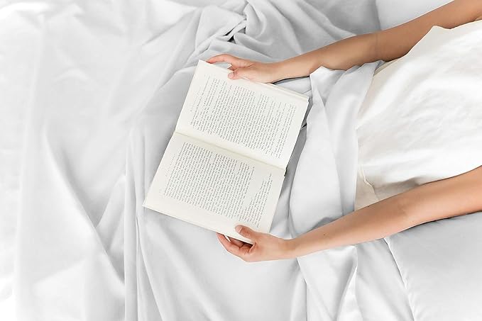 Cal King Sheets Set 6 Piece - Includes 4 Pillowcases - Bed Sheets Cal King Size - Soft Hotel Luxury Bedding - Cooling, Comfy & Breathable - 1 Flat & 1 Fitted & 4 Pillowcases w/ Deep Pockets - White