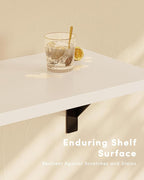 White Wall Shelves, 36 Inches Floating Book Shelves, Long Wall Shelf, Hanging Book Shelves, Long Large Deep Floating Shelf for Kitchen Bedroom