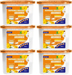 CANAGER Moisture Absorber Box - 6 Packs, 12.5 oz Cup, Jasmine Calendula, Odor Eliminator and Dehumidifier for Closet, Bedroom and Kitchen.