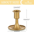 Candlestick Holders Taper Candle Holders, Romadedi Gold Candle Stick Candle Holder for Table Centerpiece, Wedding Reception, Festive Christmas Mantel Decoration or Home Decor, Set of 24