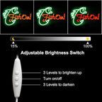 Fish On Neon Sign Go Fishing LED Signs for Wall Green Red Neon Light Dimmable Neon Lights Signs Fish Neon Light Up Sign for Bedroom Living Room Man Cave Yacht Decor Men Gifts