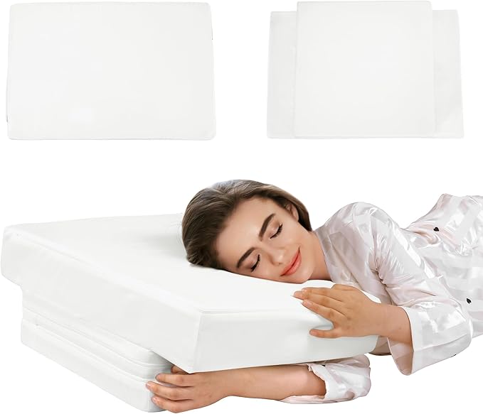 HOMBYS Side Sleeper Pillow with Arm Hole on Both Side, Any Position Winged Pillow for Neck & Shoulder Pain Relief, Super Firm High Density Support Ergonomic Arm Holes Positioner