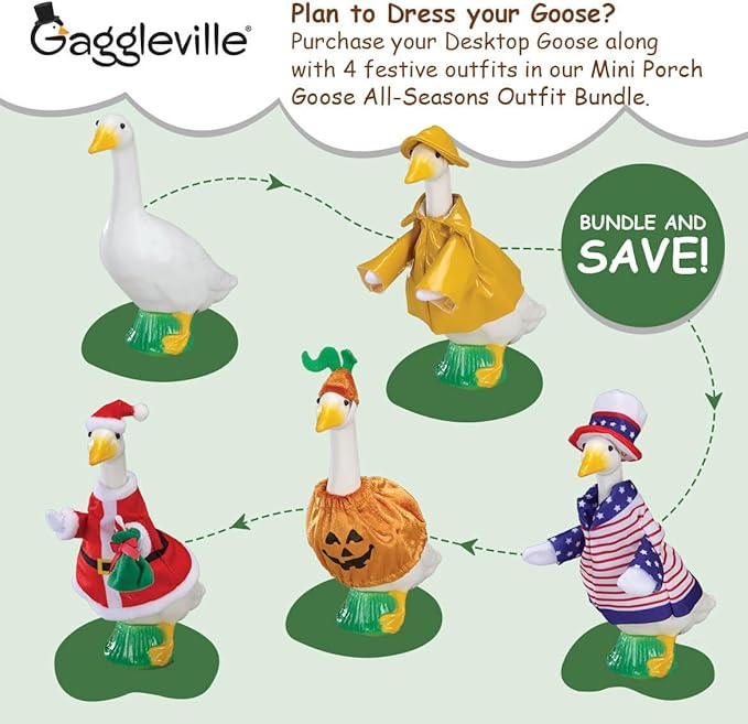 Fox Valley Traders Gaggleville Desktop Goose 7" H Statue