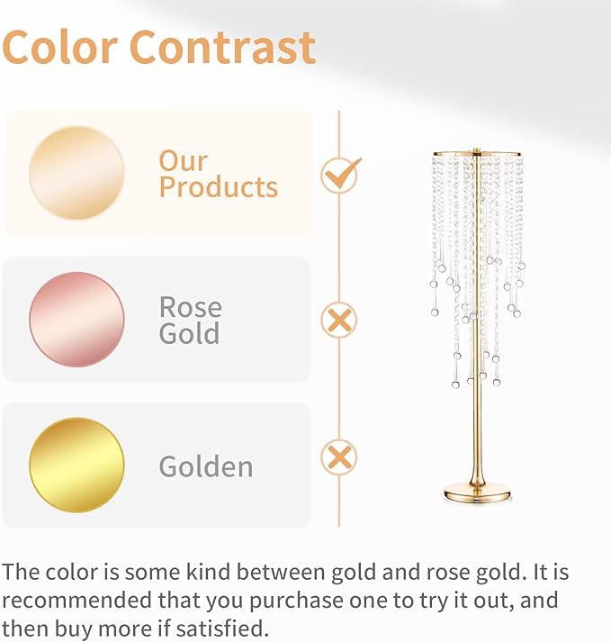 NUPTIO Gold Vase Wedding Centerpieces: 2 Pcs 29.5in Tall Crystal Flower Stand for Tables Elegant Metal Flowers Arrangement Vases for Weddings Birthday Party Anniversary Reception Home Decorations