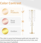 NUPTIO Gold Vase Wedding Centerpieces: 2 Pcs 29.5in Tall Crystal Flower Stand for Tables Elegant Metal Flowers Arrangement Vases for Weddings Birthday Party Anniversary Reception Home Decorations