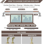 Brushed Gold Curtain Rods 18 to 120 in,Wraparound Curtain Rods,Adjustable Length,1 in Diameter Pipe,Wall or Ceiling Mounted,for Bedroom and Living Room (Brushed Gold 18” to 120”)