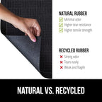 GORILLA GRIP 100% Waterproof All-Season WeatherMax Doormat US Designed Natural Rubber, Stain and Fade Resistant, Low Profile Indoor Outdoor Door Mats, Easy Clean Patio Mat, 17x29, Midnight Maze