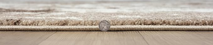 Keen Home Design Area Rugs - 8x10 Non-Shedding, Abstract Rugs for Kitchen, Living Room, Bedroom, Dining Room, Entryway - Size: 7'3" x 10'2", Multi