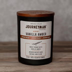 Journeyman Collection Candle, 15oz, Wooden Wick, Vanilla Amber, Large Painted Jar