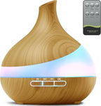 500ML Essential Oil Diffuser: Aroma Diffuser with Remote Control for Hotel Spa Yoga Room - Humidifiers for Bedroom with 14 Colors LED Night Light for Kids/Women Home Relaxation