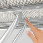 Brabantia Ironing Board C, XL Steam Unit Holder, Adjustable Height, Non-Slip Rubber Feet, Foldable, Denim Black, Size C (49 x 18 inches), Metal Frame, Free Standing, 63 inches