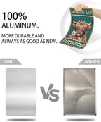 ALKB Highland Cow Sign Bathroom Wall Cow Painting for Western & Highland Cow Lovers - Funny Wash Up Sign 8 x 12 Inch