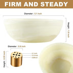 Koville Turkish Natural Marble Incense Holder, Incense Holders for Sticks, Sturdy Incense Burner Ideal for Meditation and Relaxing, Easy to Clean(Green Onyx)