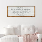 ZZJJHYWGQ Christian Wall Decor Numbers 6:24-26 Bible Verse Catholic Sign 40"×15" for Living Room Religious Scripture Art Christ Jesus Family Large Wooden Framed Home Hanging (Wood)