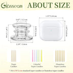 Glasseam Glass Tapered Candlestick Holders: 20Pcs Clear Taper Candle Holders Bulk Modern Small Candle Stick Candle Holder Short for Table Centerpiece Wedding Christmas Dinner Party Decor