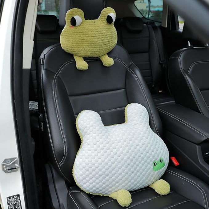Frog-Shaped Car Seat Lumbar Pillow Back Support Pillow Car Pillow