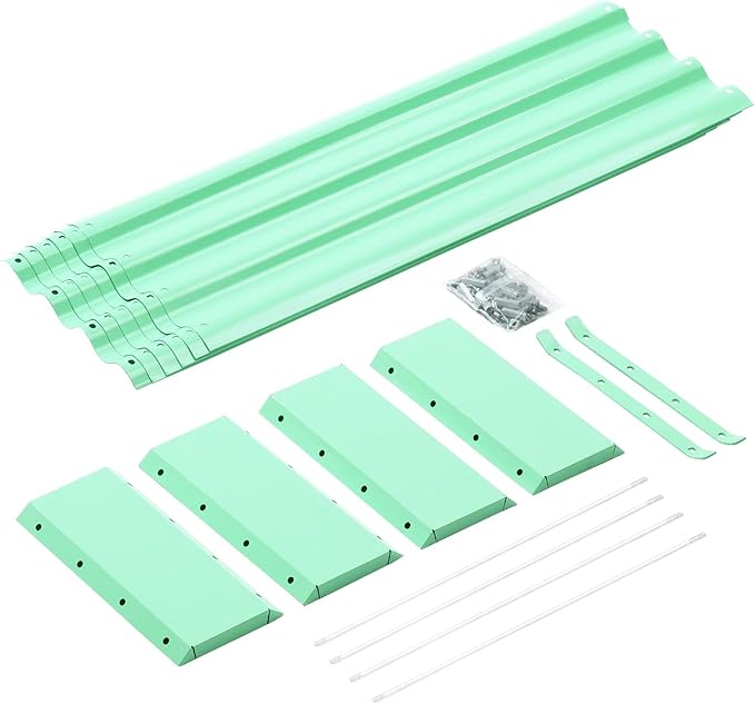 Land Guard 8×4×1ft Galvanized Metal Raised Garden Bed, Metal Planter Kit Box Outdoor for Deep-Rooted Vegetables, Flowers, Green and Herbs (Lime Green)…