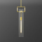 Brass Pendant Lights,Modern Glass Pendant Lights Kitchen Island,21.6'' Farmhouse Gold Kitchen Pendant Lighting Over Island for Dining Table,Bathroom,Bedroom,Included E26 Bulb