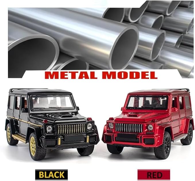 1/32 Scale Die-Cast Car Model Collectible Vehicle, Zinc Alloy Pull Back Toy Car with Sound and Light, Suitable for Adults, Boys and Girls (Black)