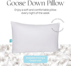 East Coast Bedding Standard Pillow Cozy Dream Firm Pillow, Medium Support Hotel Pillow, Standard Size 20x26 Inch Goose Feather Down Pillows, Pack of 1