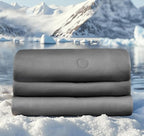 Twin XL Cooling Comforter with Tencel™ Fill for Hot Sleepers & Night Sweats - Lightweight, Breathable,Double-Sided Cold Blanket All Season Thin Bedding (Grey, Twin/Twin XL 68"x 90")