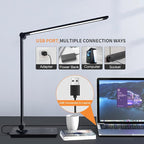 Desk Lamp, LUJOLUMIN Desk Light, Dimmable Reading Lamp,CRI>90, 700 Lumen, 3 Brightness Levels, Touch Control, LED Foldable Led Lamp for Kids, Working, Office, Study
