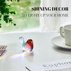 Crystal Glass Bird Figurines Multicolor Glass Bird Decoration Paperweight Hand Blown Glass Art Animal Collectible Figurines Gift for Women