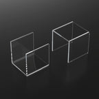 Clear Acrylic Risers 3 pcs, Square Acrylic Food Display Stands Tabletop, Display Shelf for Vendors, Collectibles, Funko Pop, Food, Glasses, Perfume, Small Plants - 5''x6''x7''