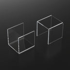 Square Acrylic Shelf Risers 3pcs, Acrylic Dessert Table Display Set, Clear Acrylic Showcase Collectibles Display Shelf for Funko Pop, Cupcake, Toys, Watches, Table Decorations - 4''x5''x6''