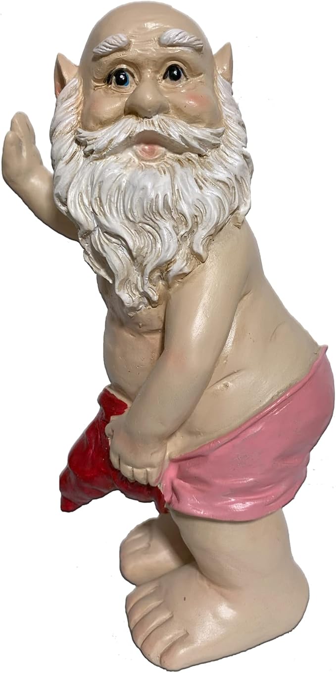 Funny Gnome Statue | Garden Gnomes | Funny Gnomes Garden Decorations for Outside Garden - Garden Gnomes 8" Tall